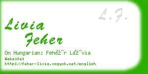 livia feher business card